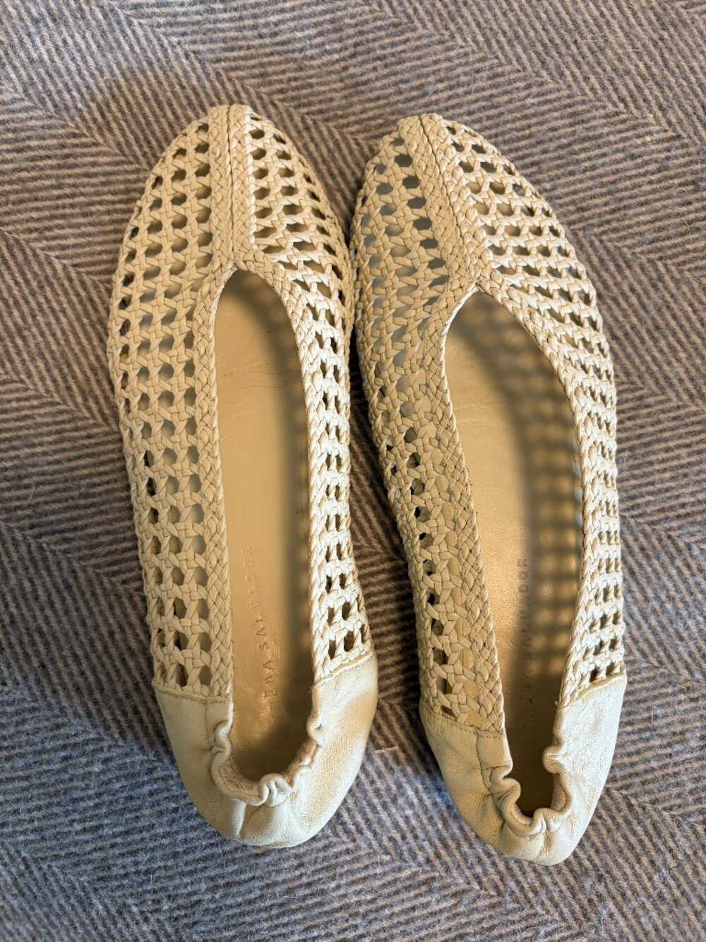Freda Salvador Riley Vanilla Woven Calf Flats